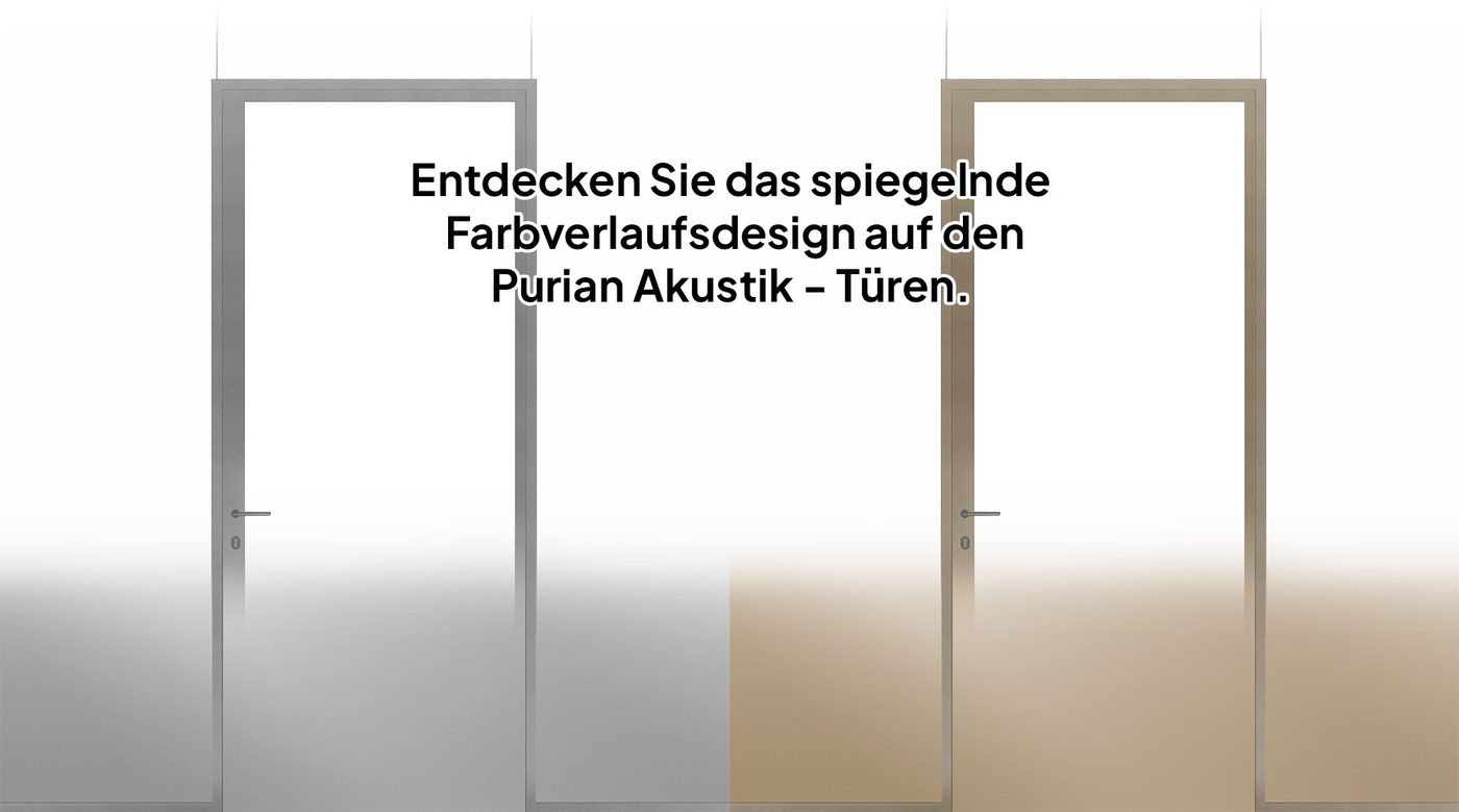 Glastüren mit LUMOO-Verlauf in Silber und Gold